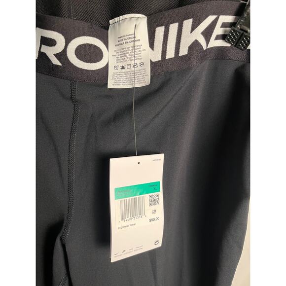 Nike Pro Leggings Women’s XL NWT Black Mesh Panel Training Tights - Picture 2 of 6